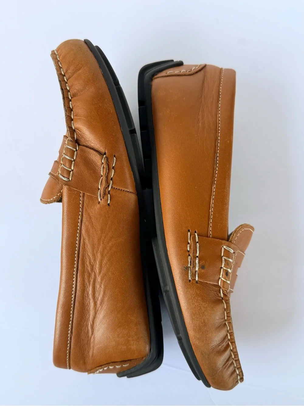 Polo by Ralph Lauren Kids Cognac Leather Penny Loafers